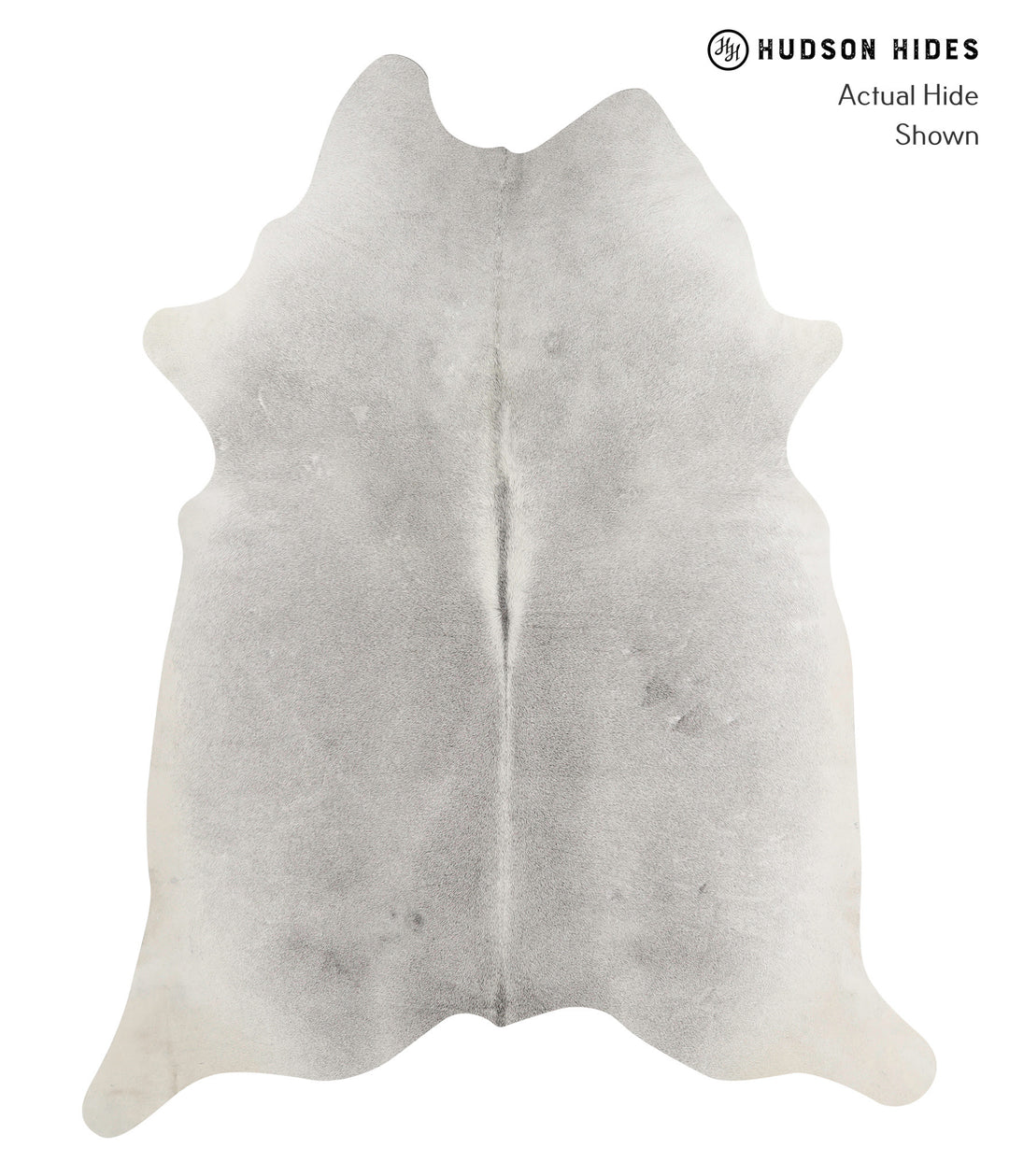 Medium Grey X-Large Brazilian Cowhide Rug 7'11"H x 6'3"W #82593 by Hud