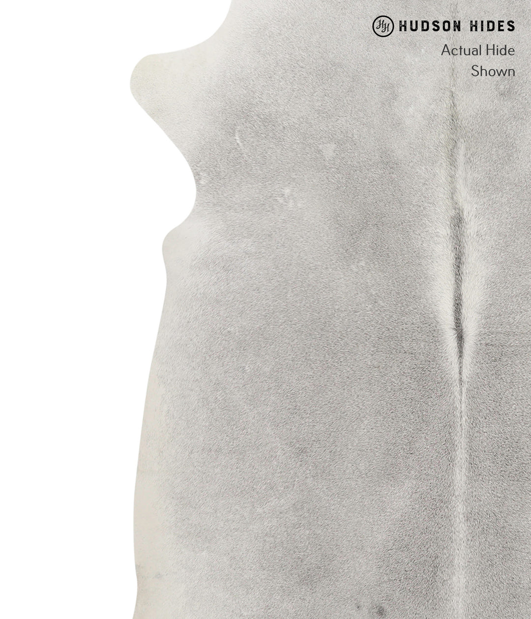Medium Grey X-Large Brazilian Cowhide Rug 7'11"H x 6'3"W #82593 by Hud