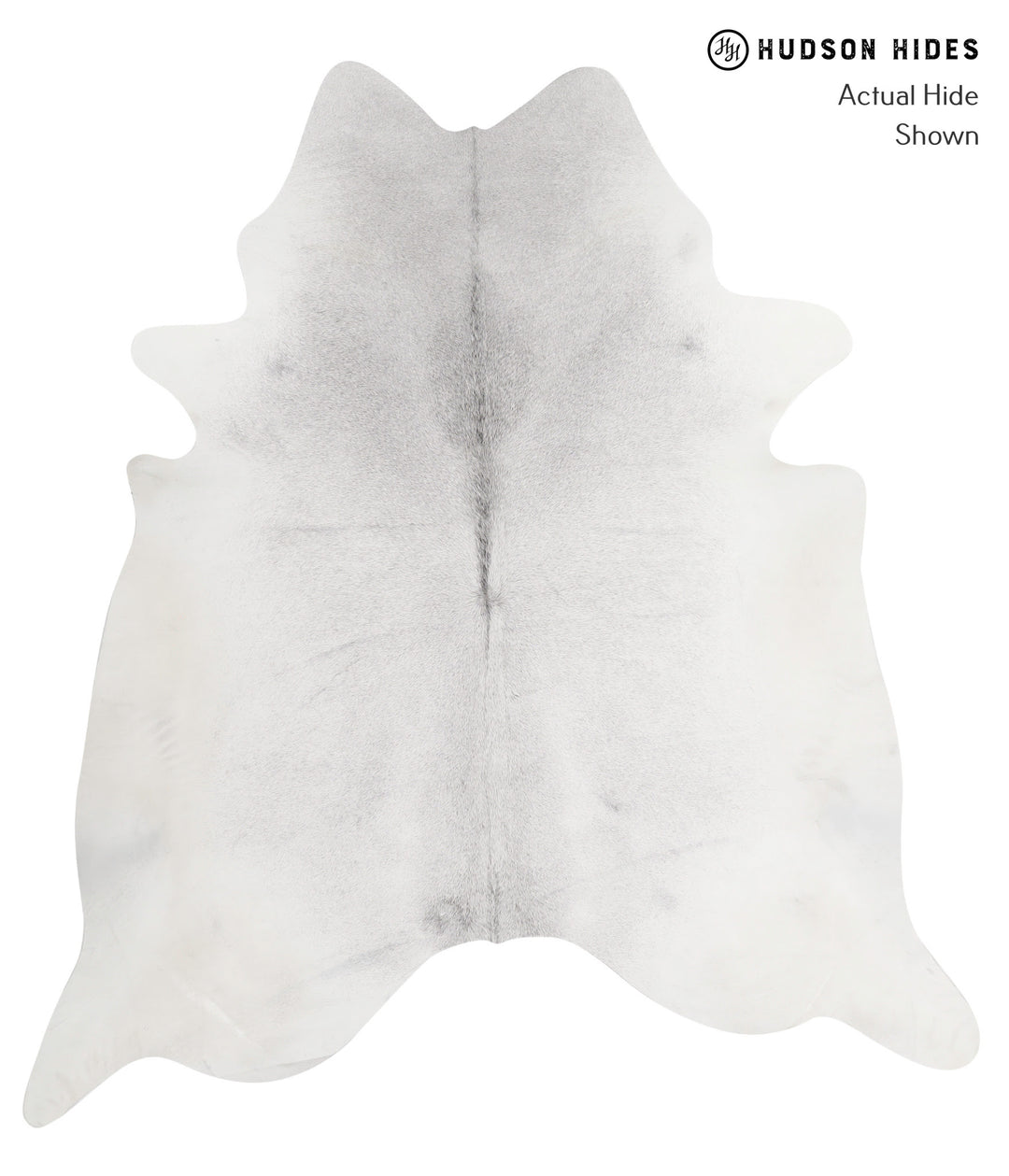 Medium Grey XX-Large Brazilian Cowhide Rug 7'4"H x 6'9"W #82623 by Hud