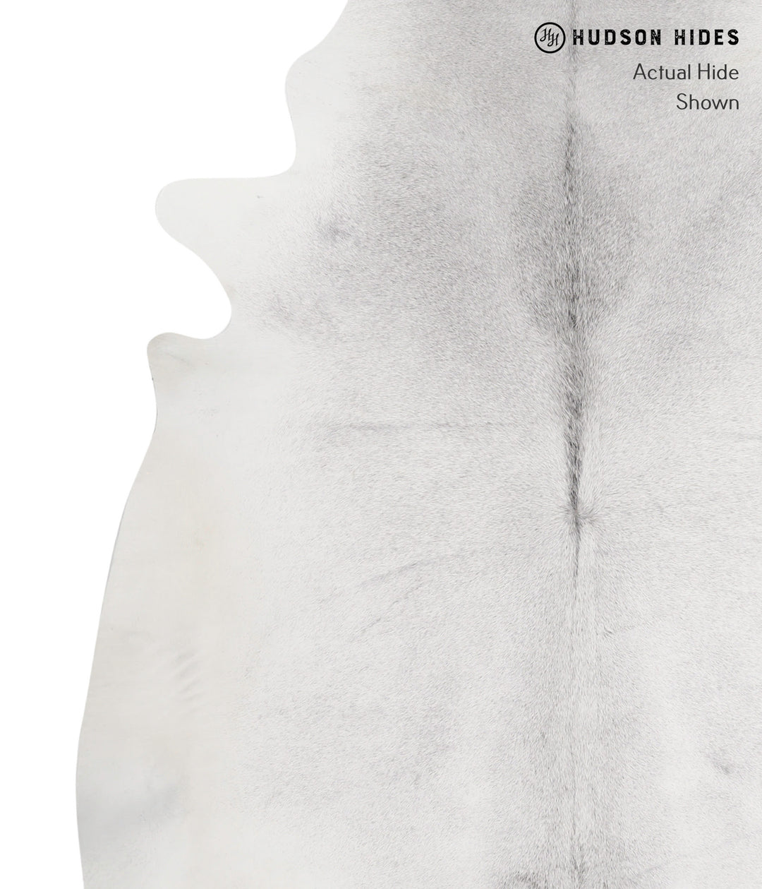 Medium Grey XX-Large Brazilian Cowhide Rug 7'4"H x 6'9"W #82623 by Hud