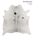 Salt and Pepper Black X-Large Brazilian Cowhide Rug 6'8"H x 6'4"W #82637 by Hudson Hides
