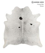 Salt and Pepper Black X-Large Brazilian Cowhide Rug 6'8"H x 6'4"W #82637 by Hudson Hides