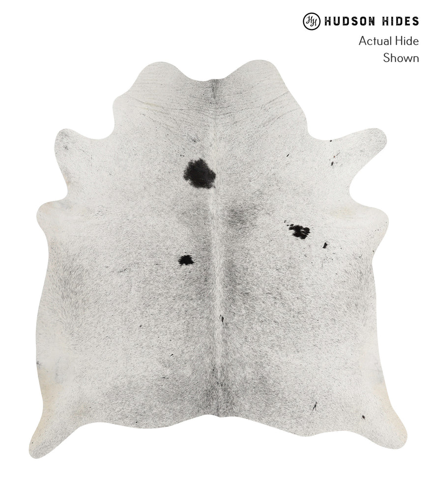 Salt and Pepper Black X-Large Brazilian Cowhide Rug 6'8"H x 6'4"W #82637 by Hudson Hides