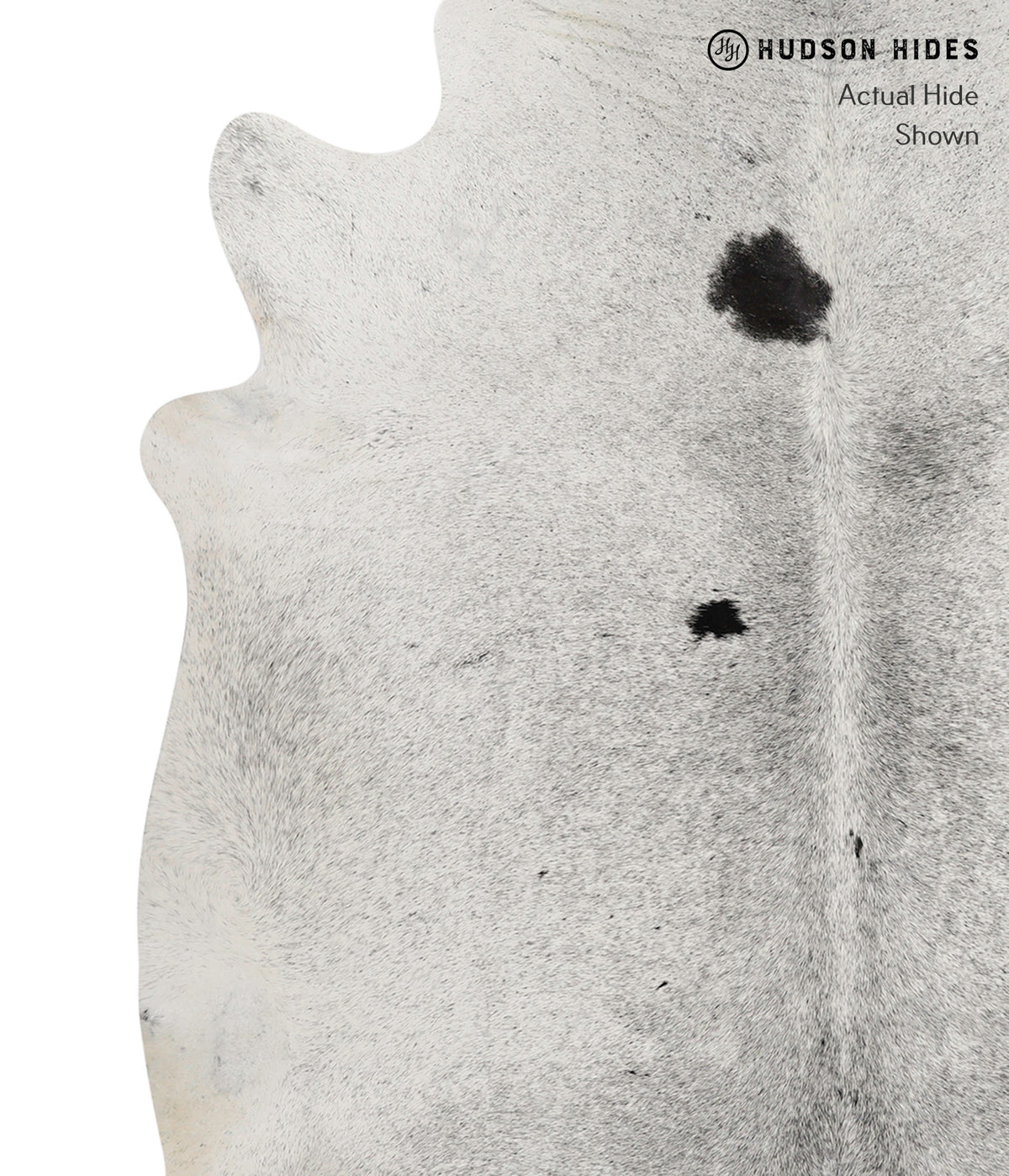 Salt and Pepper Black X-Large Brazilian Cowhide Rug 6'8"H x 6'4"W #82637 by Hudson Hides