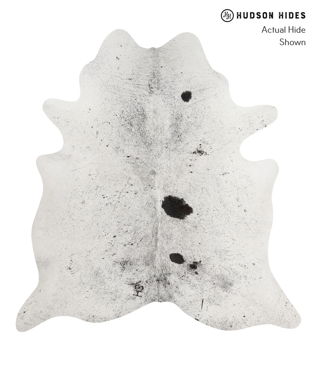 Salt and Pepper Black XX-Large Brazilian Cowhide Rug 7'6"H x 7'1"W #82