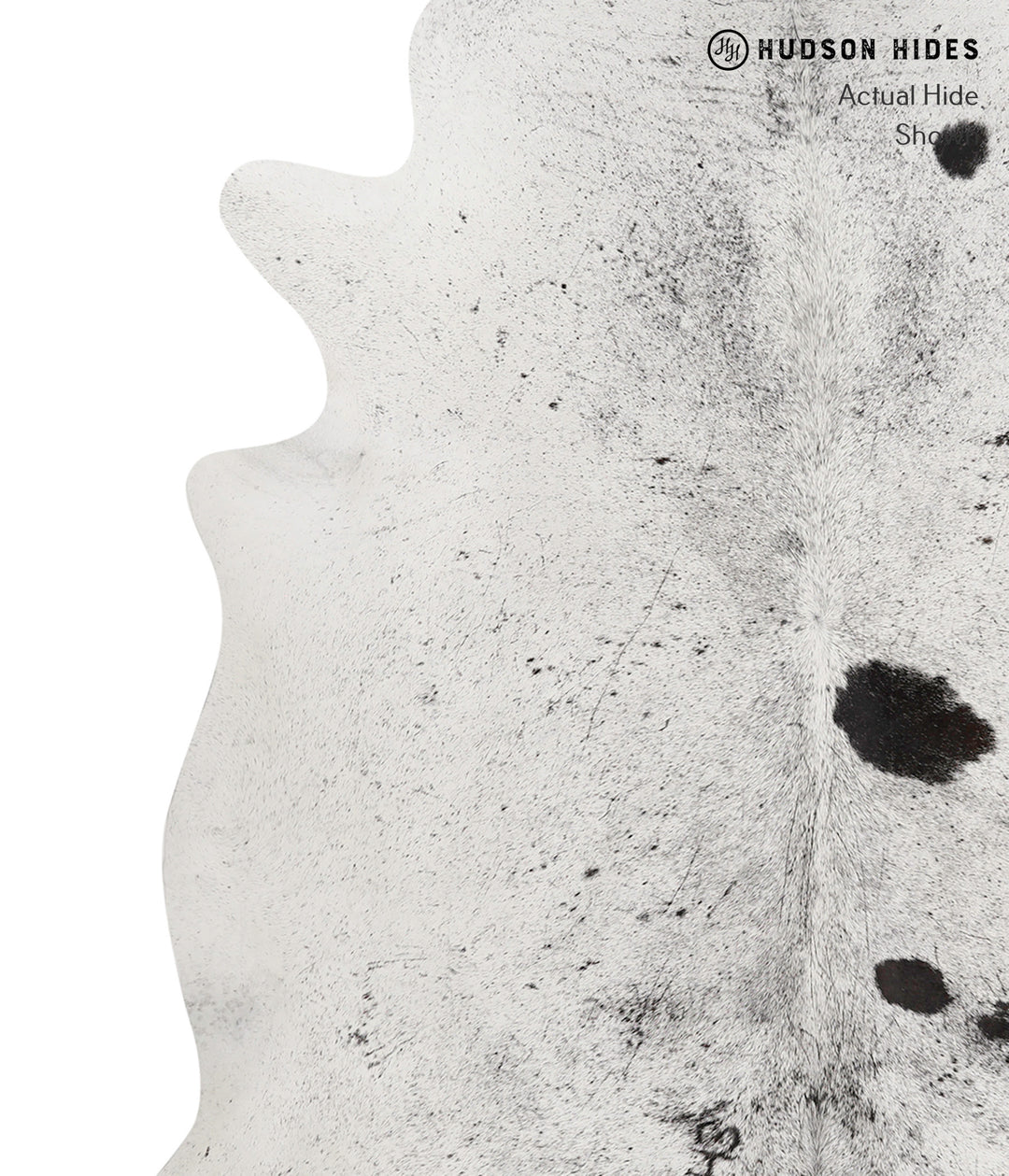 Salt and Pepper Black XX-Large Brazilian Cowhide Rug 7'6"H x 7'1"W #82