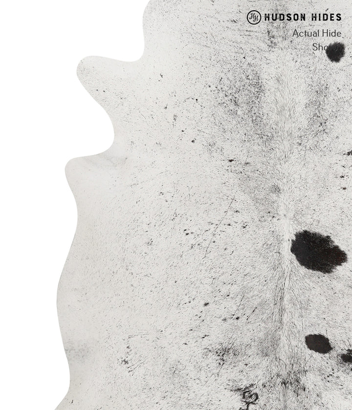 Salt and Pepper Black XX-Large Brazilian Cowhide Rug 7'6"H x 7'1"W #82643 by Hudson Hides