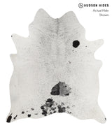 Salt and Pepper Black X-Large Brazilian Cowhide Rug 7'5"H x 6'4"W #82656 by Hudson Hides