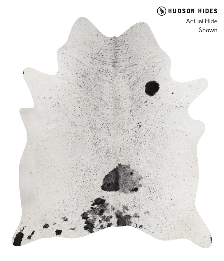 Salt and Pepper Black X-Large Brazilian Cowhide Rug 7'5"H x 6'4"W #82656 by Hudson Hides
