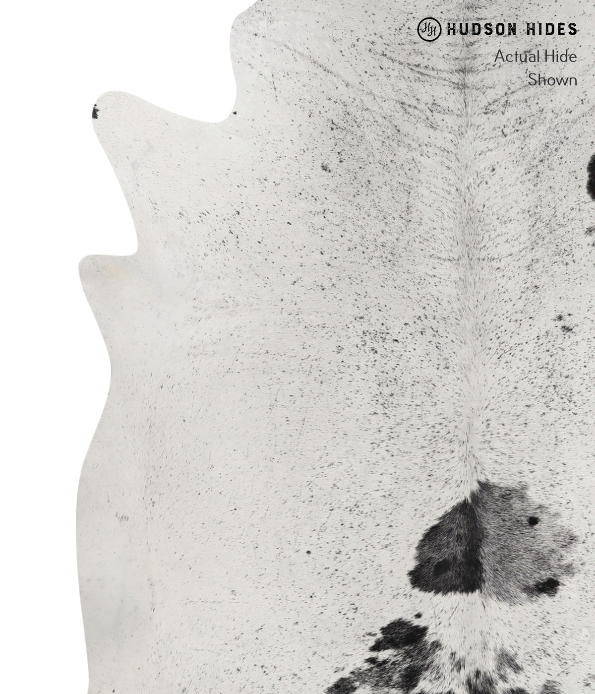 Salt and Pepper Black X-Large Brazilian Cowhide Rug 7'5"H x 6'4"W #82656 by Hudson Hides