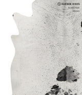 Salt and Pepper Black X-Large Brazilian Cowhide Rug 7'5"H x 6'4"W #82656 by Hudson Hides