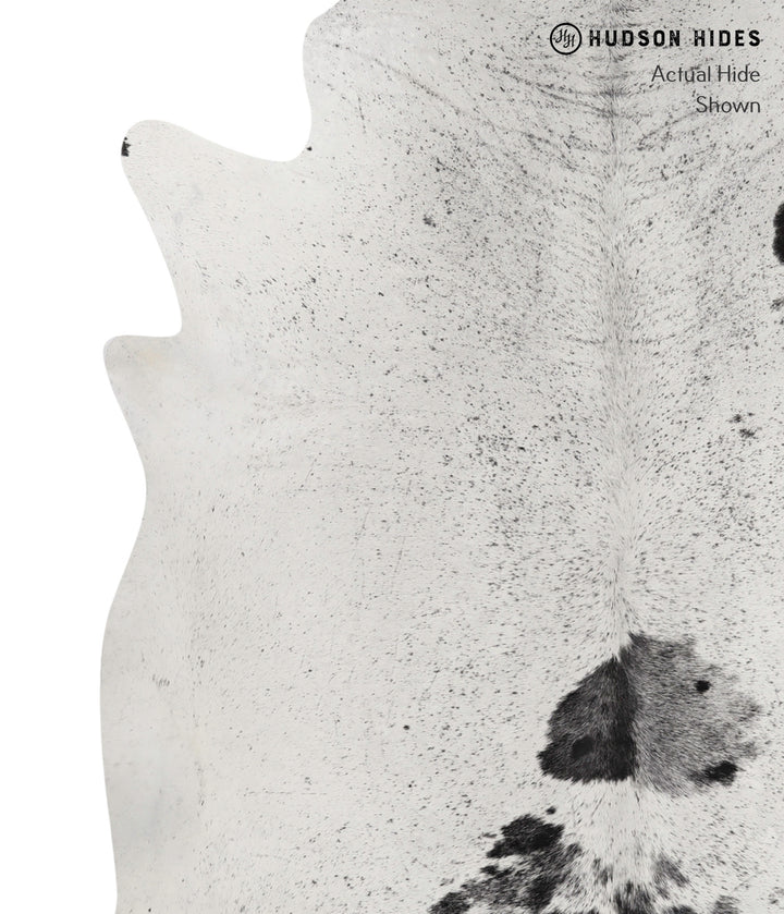 Salt and Pepper Black X-Large Brazilian Cowhide Rug 7'5"H x 6'4"W #82656 by Hudson Hides