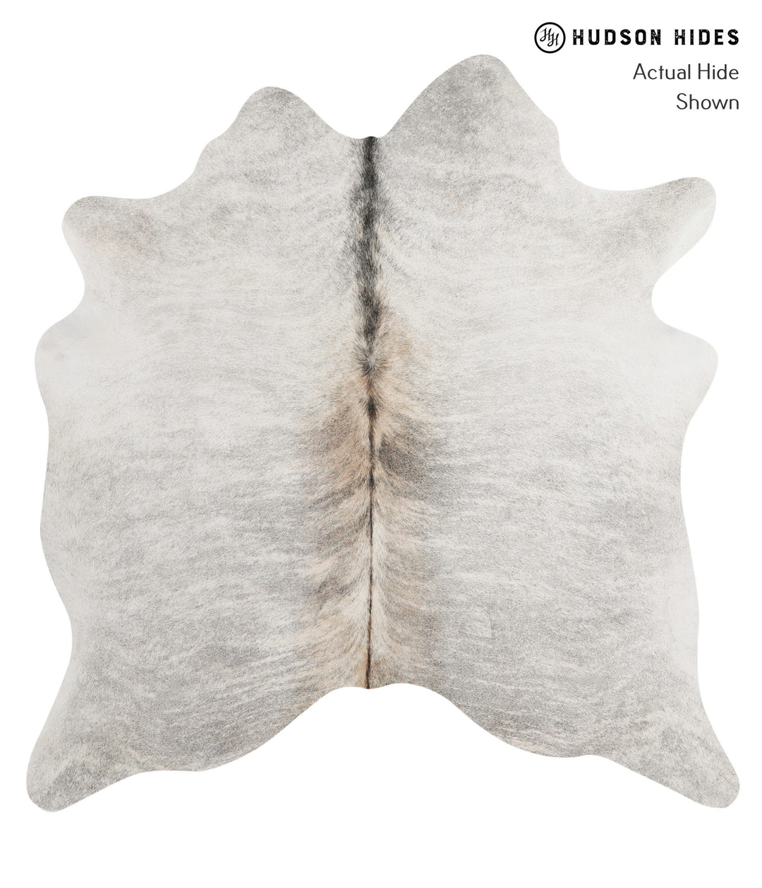 Grey Brindle Large Brazilian Cowhide Rug 5'9"H x 5'4"W #82666 by Hudso