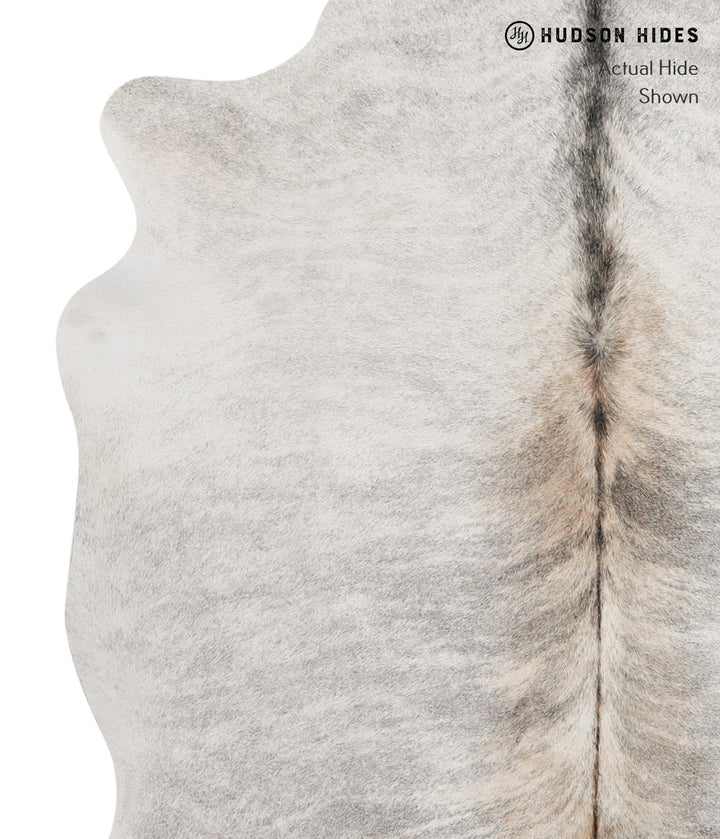 Grey Brindle Large Brazilian Cowhide Rug 5'9"H x 5'4"W #82666 by Hudson Hides