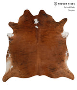 Medium Brindle X-Large Brazilian Cowhide Rug 6'8"H x 6'8"W #82698 by Hudson Hides