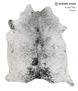Salt and Pepper Black Large Brazilian Cowhide Rug 6'4"H x 5'4"W #82721 by Hudson Hides