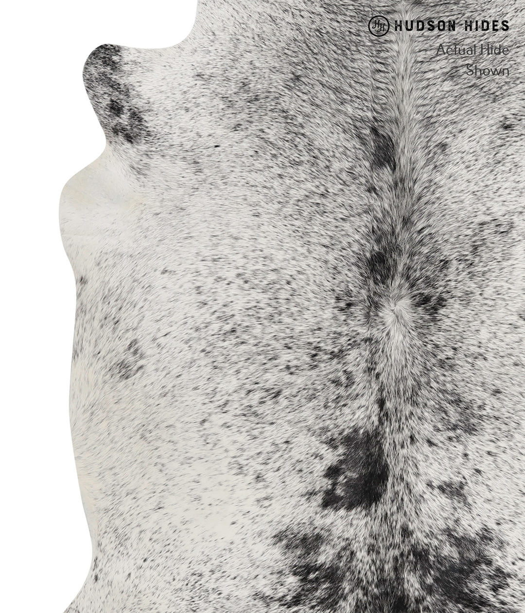 Salt and Pepper Black Large Brazilian Cowhide Rug 6'4"H x 5'4"W #82721