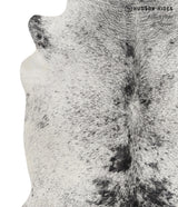 Salt and Pepper Black Large Brazilian Cowhide Rug 6'4"H x 5'4"W #82721 by Hudson Hides