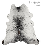 Salt and Pepper Black Large Brazilian Cowhide Rug 6'5"H x 5'10"W #82730 by Hudson Hides