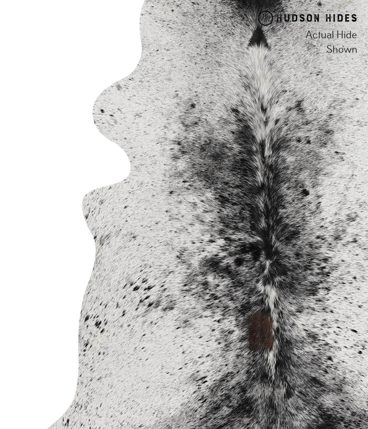 Salt and Pepper Black Large Brazilian Cowhide Rug 6'5"H x 5'10"W #82730 by Hudson Hides