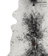 Salt and Pepper Black Large Brazilian Cowhide Rug 6'5"H x 5'10"W #82730 by Hudson Hides
