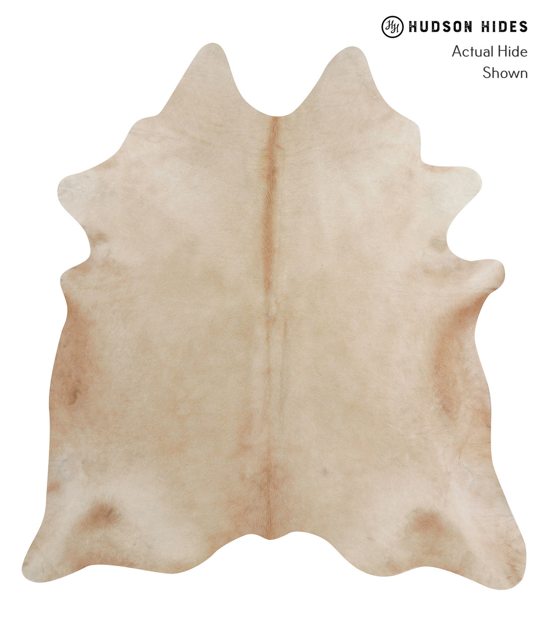 Beige XX-Large Brazilian Cowhide Rug 7'4"H x 6'10"W #82744 by Hudson H