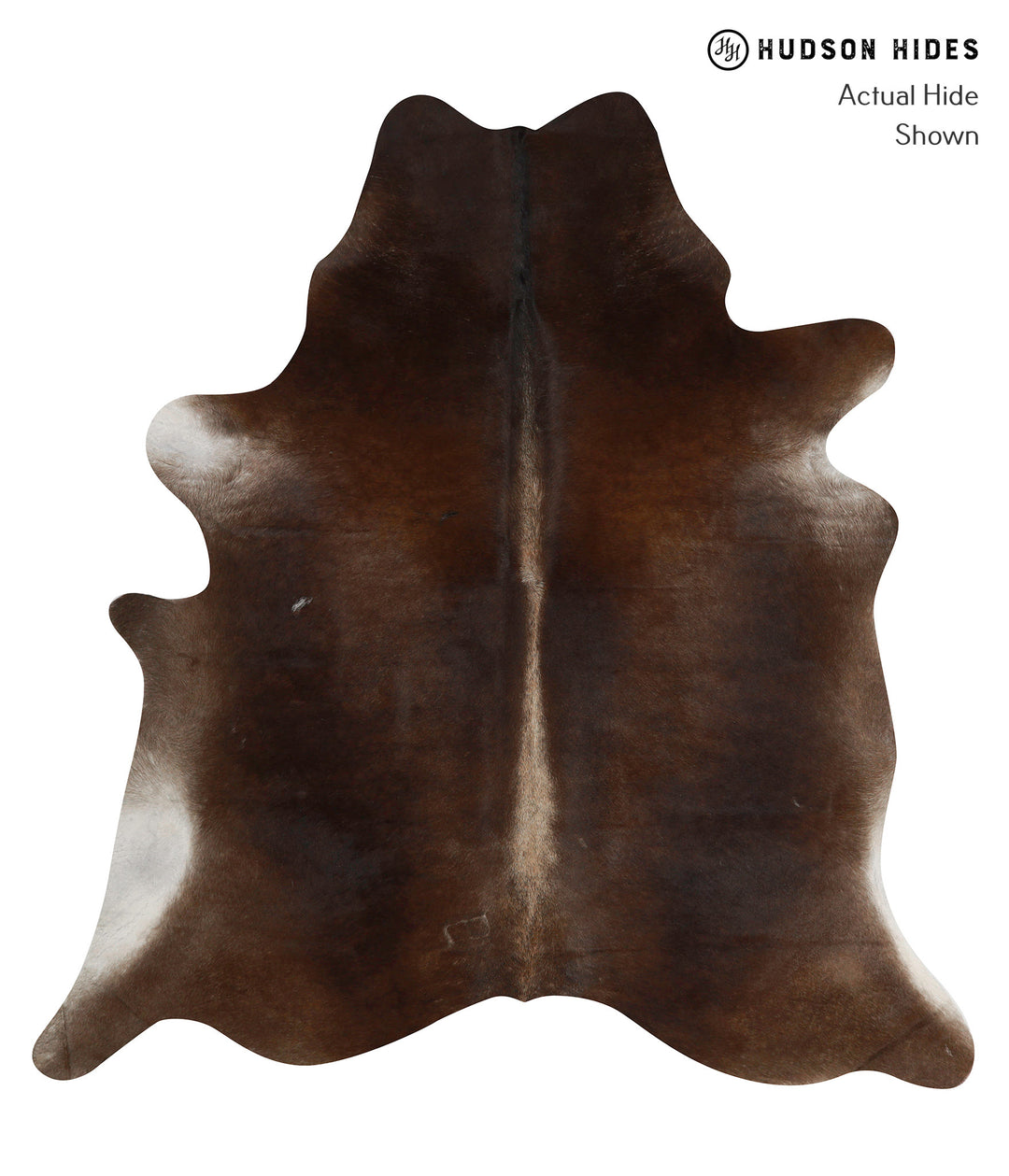 Chocolate X-Large Brazilian Cowhide Rug 7'1"H x 6'8"W #82751 by Hudson