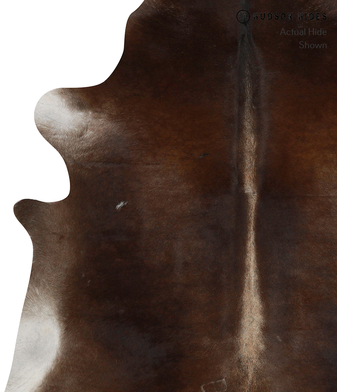 Chocolate X-Large Brazilian Cowhide Rug 7'1"H x 6'8"W #82751 by Hudson