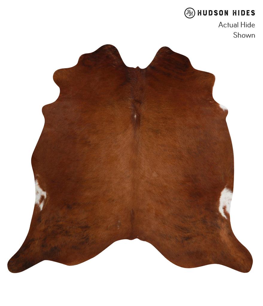 Solid Brown X-Large Brazilian Cowhide Rug 6'8"H x 7'1"W #82790 by Hudson Hides