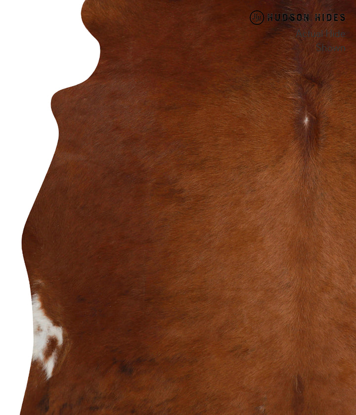 Solid Brown X-Large Brazilian Cowhide Rug 6'8"H x 7'1"W #82790 by Hudson Hides
