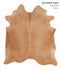Solid Brown X-Large Brazilian Cowhide Rug 7'5