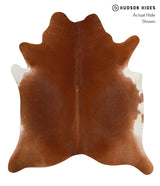 Solid Brown X-Large Brazilian Cowhide Rug 7'2"H x 6'4"W #82853 by Hudson Hides