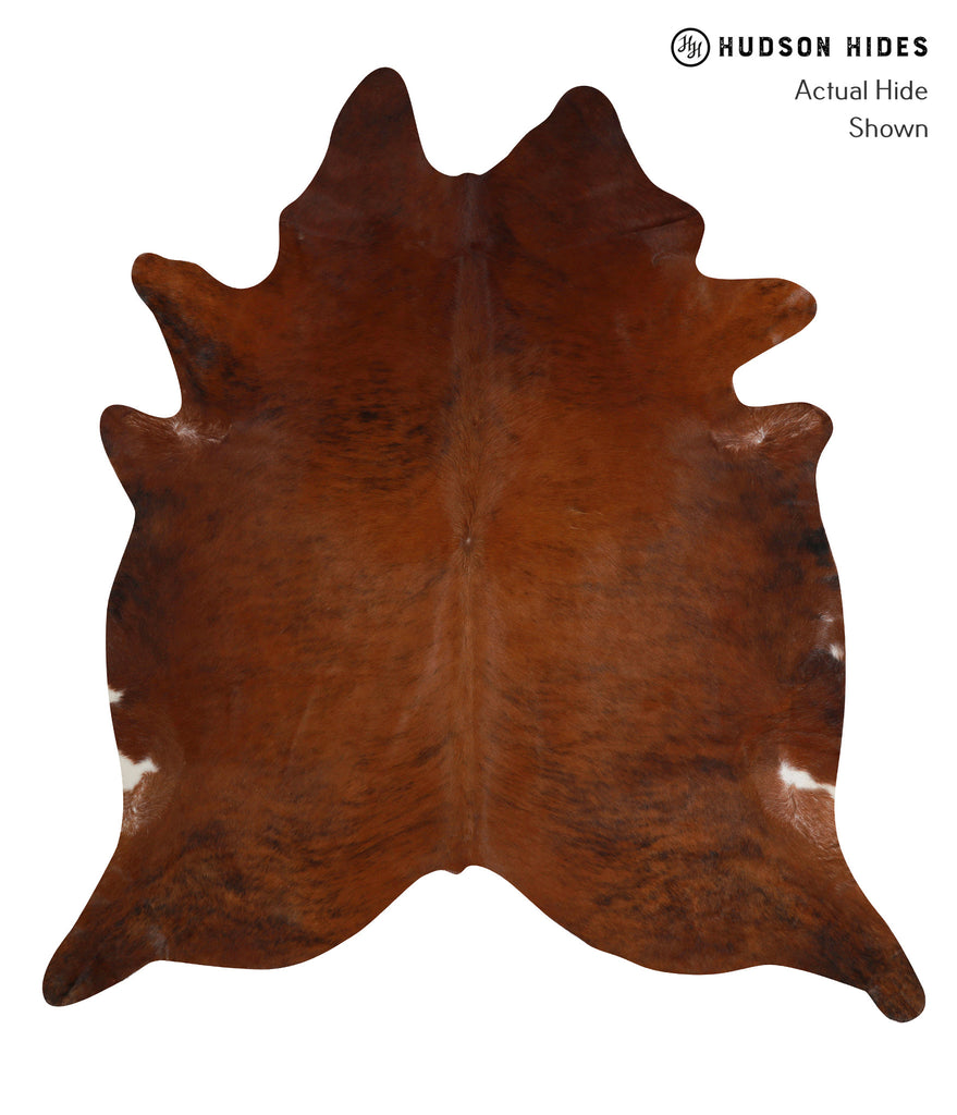 Medium Brindle XX-Large Brazilian Cowhide Rug 7'8"H x 7'1"W #82890 by Hudson Hides