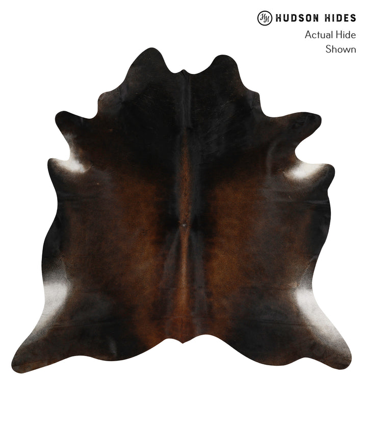 Chocolate XX-Large Brazilian Cowhide Rug 7'0"H x 7'3"W #82929 by Hudson Hides