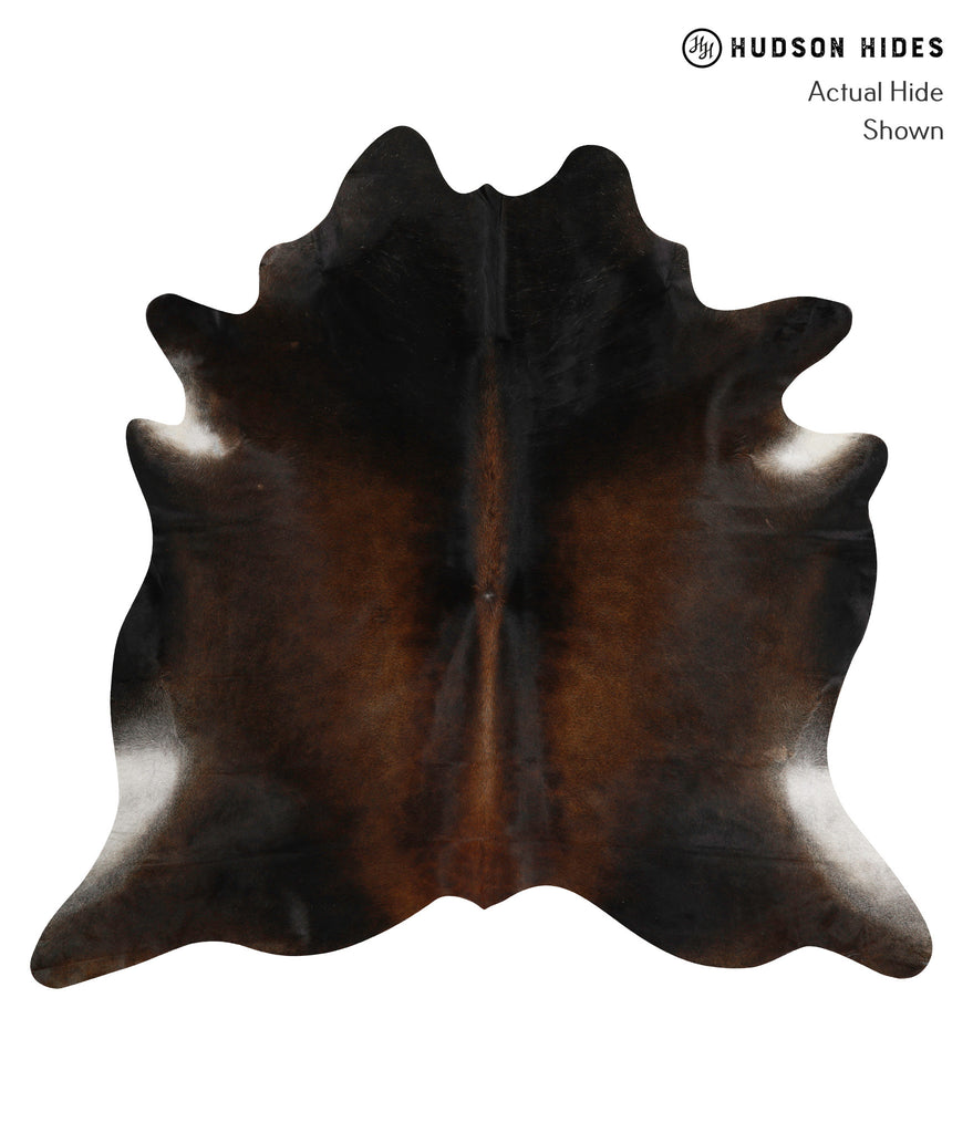 Chocolate XX-Large Brazilian Cowhide Rug 7'0"H x 7'3"W #82929 by Hudson Hides
