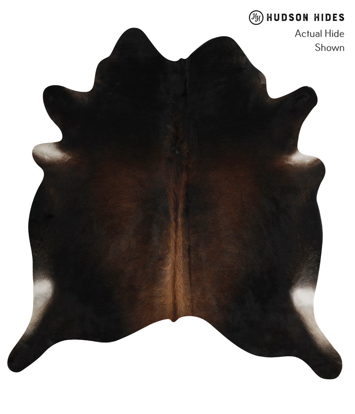 Chocolate X-Large Brazilian Cowhide Rug 7'1"H x 6'10"W #83014 by Hudson Hides