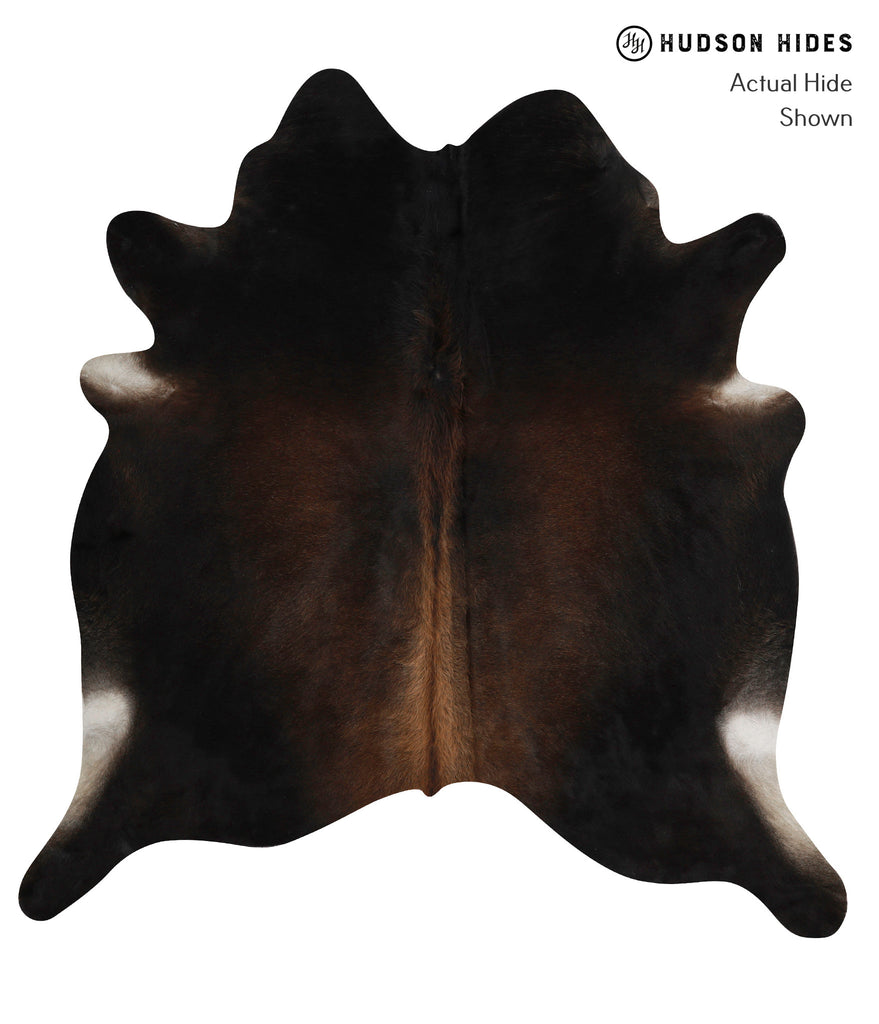 Chocolate X-Large Brazilian Cowhide Rug 7'1"H x 6'10"W #83014 by Hudson Hides