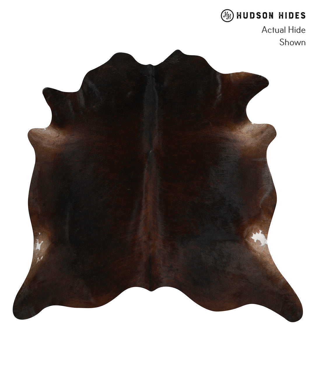 Chocolate X-Large Brazilian Cowhide Rug 6'9"H x 7'2"W #83031 by Hudson