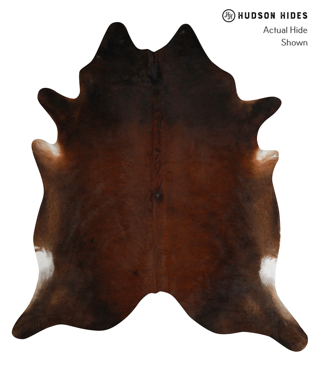 Chocolate XX-Large Brazilian Cowhide Rug 7'6"H x 6'9"W #83033 by Hudso