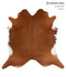Solid Brown XX-Large Brazilian Cowhide Rug 7'1