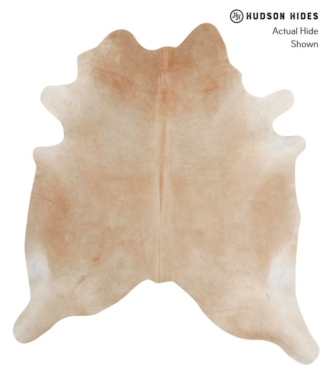 Beige XX-Large Brazilian Cowhide Rug 7'8"H x 6'11"W #83049 by Hudson H
