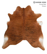 Medium Brindle X-Large Brazilian Cowhide Rug 6'9"H x 6'4"W #83068 by Hudson Hides