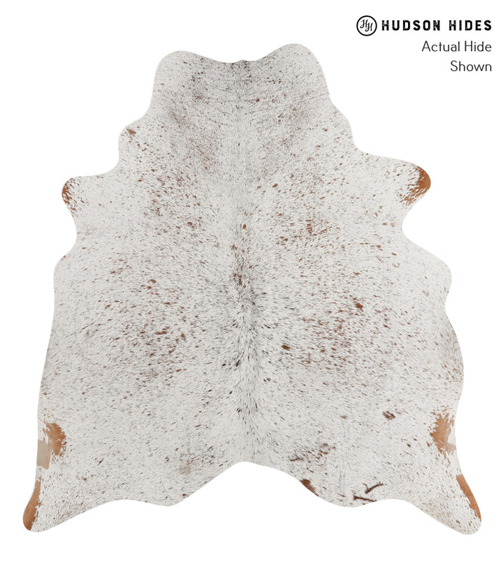 Salt and Pepper Brown Large Brazilian Cowhide Rug 5'11"H x 5'6"W #83089 by Hudson Hides