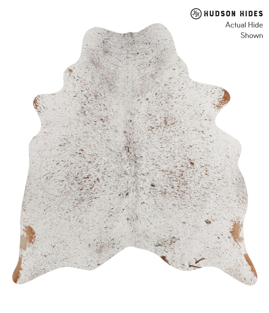 Salt and Pepper Brown Large Brazilian Cowhide Rug 5'11"H x 5'6"W #83089 by Hudson Hides