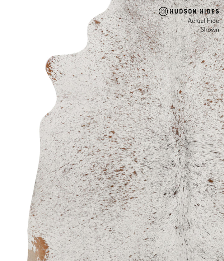 Salt and Pepper Brown Large Brazilian Cowhide Rug 5'11"H x 5'6"W #83089 by Hudson Hides