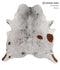 Salt and Pepper Brown Large Brazilian Cowhide Rug 6'4