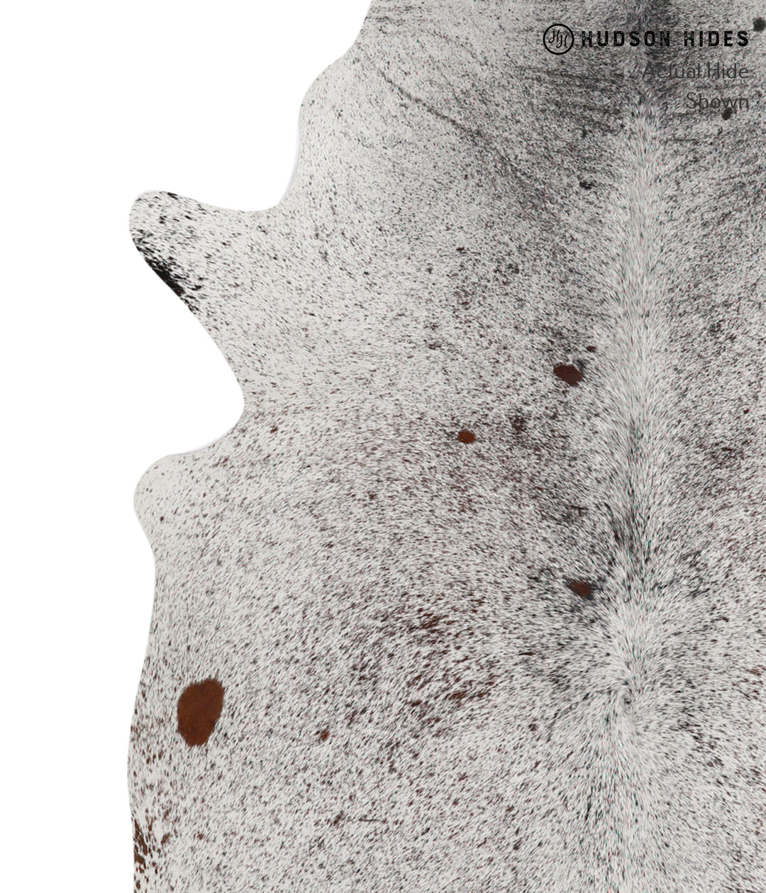 Salt and Pepper Brown Large Brazilian Cowhide Rug 6'4"H x 5'10"W #8309