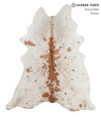 Salt and Pepper Brown X-Large Brazilian Cowhide Rug 7'5"H x 6'3"W #83102 by Hudson Hides