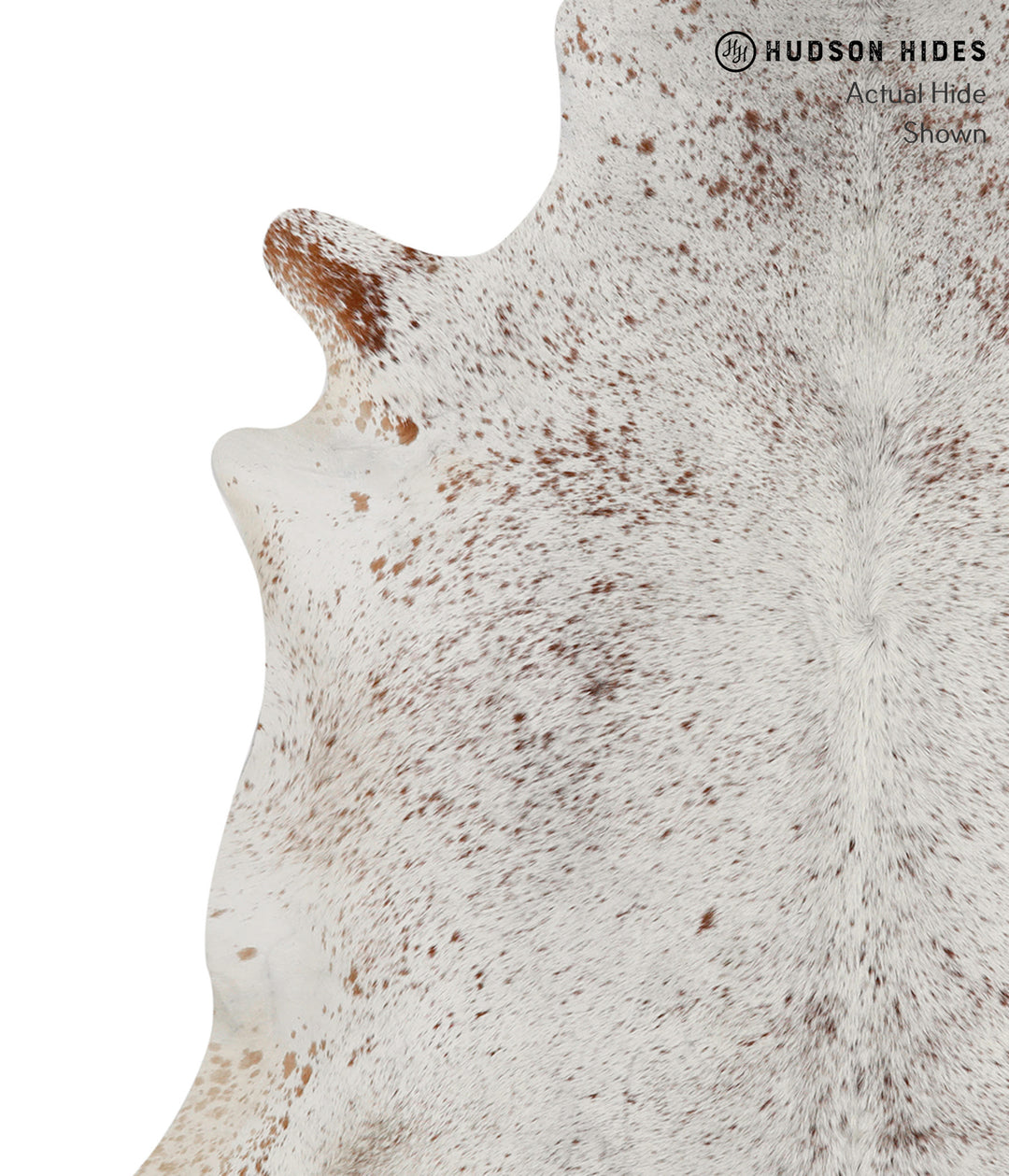 Salt and Pepper Brown X-Large Brazilian Cowhide Rug 6'8"H x 6'6"W #831