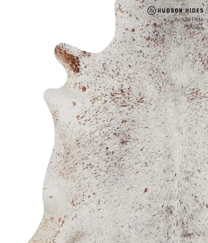 Salt and Pepper Brown X-Large Brazilian Cowhide Rug 6'8"H x 6'6"W #83109 by Hudson Hides